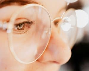 close up of women wearing glasses