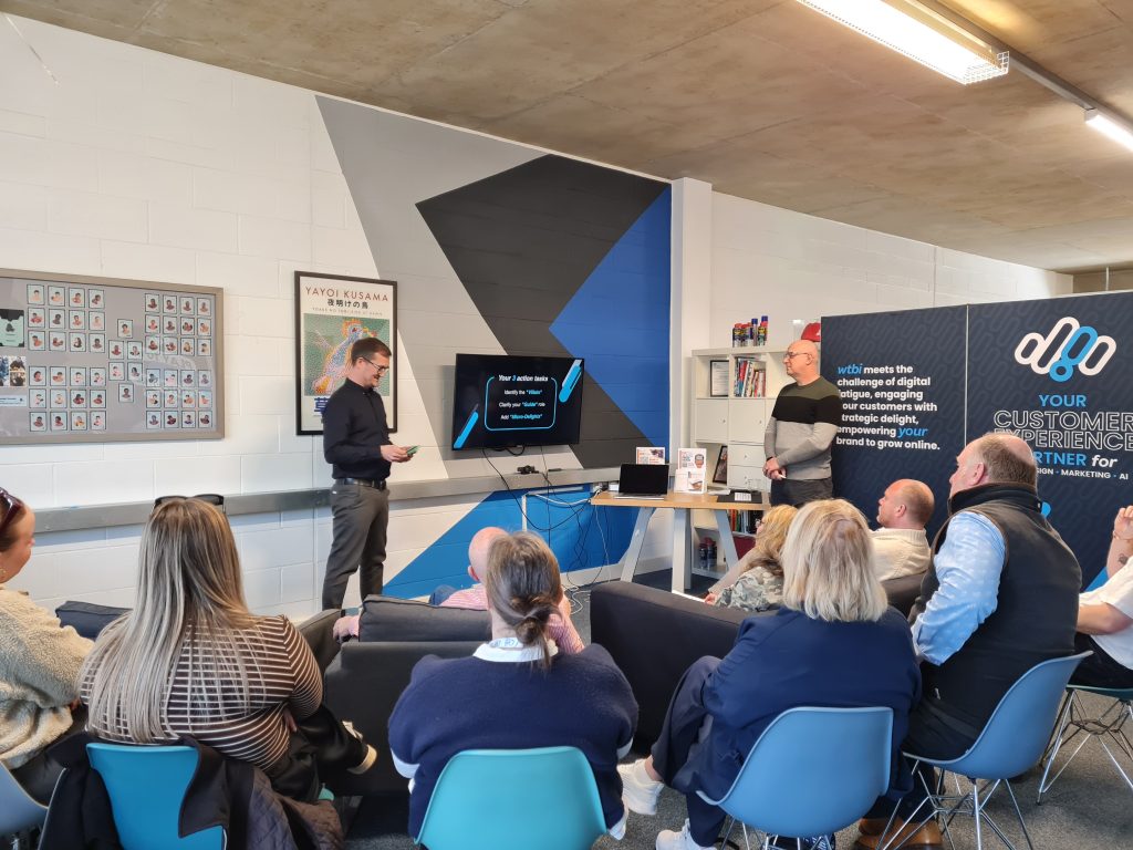 Dave (left) and Andy present at a previous Open House event