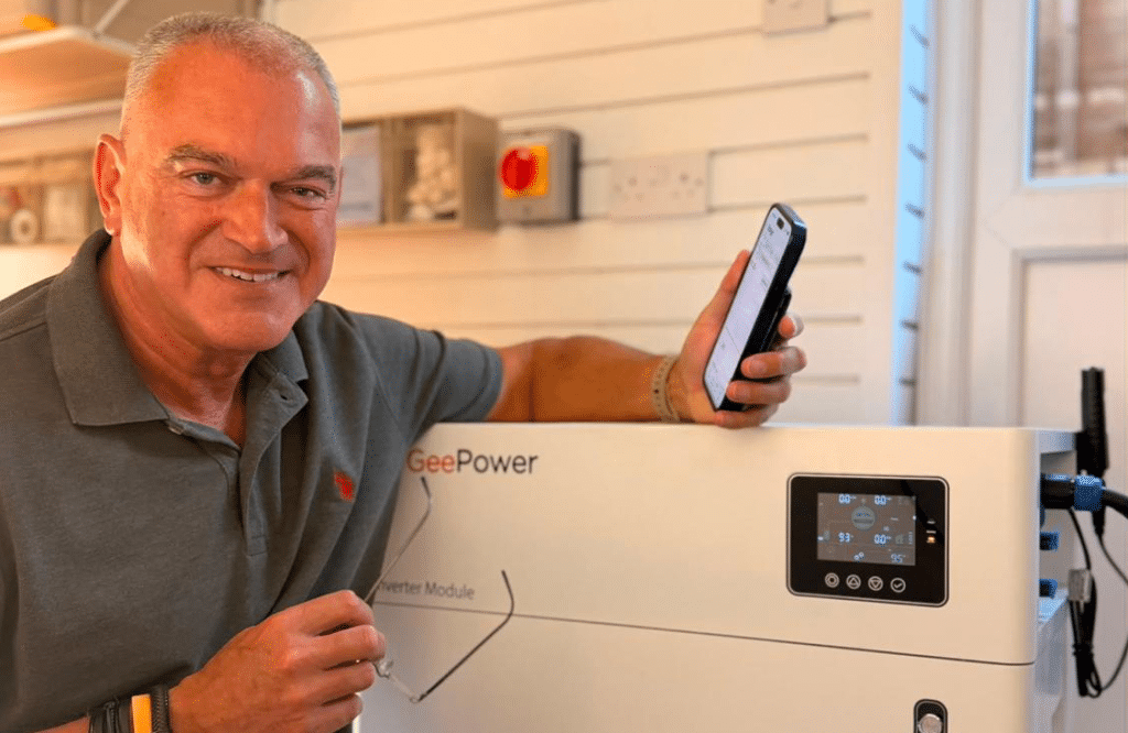 Matt Stockdale with installed system