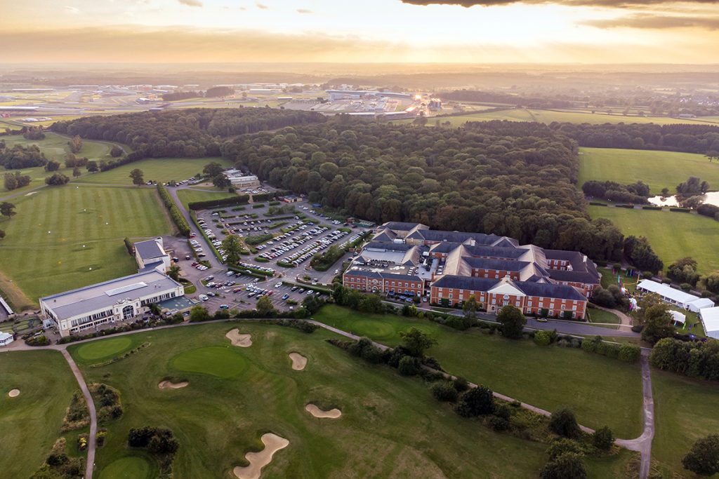 Aerial view of Whittlebury Park